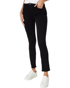 AG Jeans Mari High-Rise Slim Straight in Opulent Black | Jeans