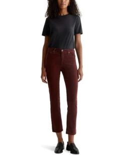 AG Jeans Mari Mid Rise Slim Straight Jeans in Bordeaux Rouge -Americanlo Shop 61 4 73UhL. AC SR736920
