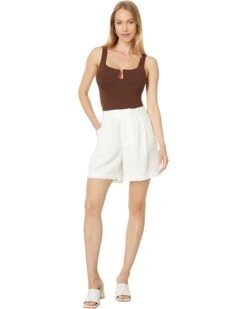 AG Jeans Sora High Rise Linen Pleated Shorts -Americanlo Shop 610lldZXfoL. AC SR736920