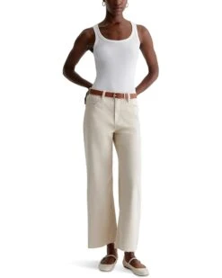 AG Jeans Saige Mid Rise Wide Leg Jeans in Opal Stone -Americanlo Shop 61JwzvlynL. AC SR736920