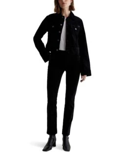 AG Jeans Mari Mid Rise Slim Straight Jeans in Super Black -Americanlo Shop 61MwKSVqzhL. AC SR736920