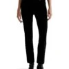 AG Jeans Mari Mid Rise Slim Straight Jeans in Super Black