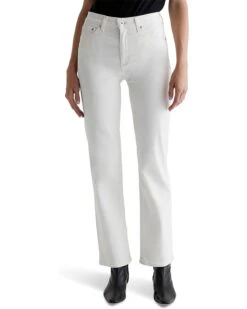 AG Jeans Brinley Mid Rise Straight in Powder | Jeans