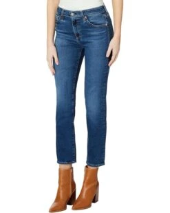 AG Jeans Mari High Rise Slim Straight Crop in Havana | Jeans