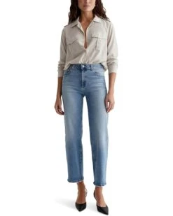 AG Jeans Saige Mid-Rise Wide Leg Jeans in Momento -Americanlo Shop 71CXdwSRq5L. AC SR736920