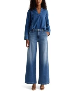 AG Jeans Stella Mid Rise Wide Leg Palazzo Jeans in Nautical Mile -Americanlo Shop 71IRqymLIKL. AC SR736920