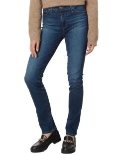 AG Jeans Mari High-Rise Slim Straight Extended in 7 Years Dive | Jeans