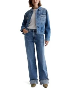 AG Jeans Kora High Rise Wide Leg in 18 Years Atlantic | Jeans -Americanlo Shop 71RL83rPlEL. AC SR736920
