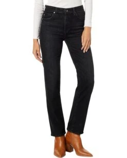 AG Jeans Saige High-Waist Straight Leg Jeans in Cosmopolitan