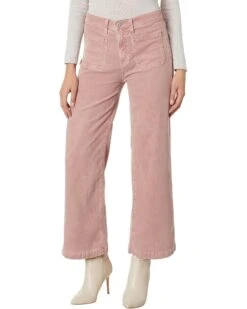 AG Jeans Kassie High-Rise Wide Leg Crop in Hi-White Rosy Blush | Jeans