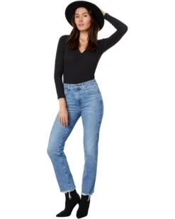AG Jeans Saige High-Waist Straight Leg Jeans in Upper West Destructed -Americanlo Shop 71v X2v2OWL. AC SR736920