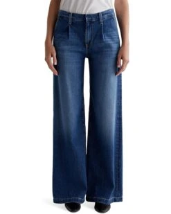 AG Jeans Pleated Stella Wide Leg Palazzo in Provence | Jeans