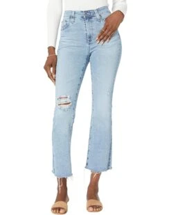 AG Jeans Farrah Boot Crop High-Rise Fit in 16 Years Soft Shore | Jeans