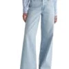 AG Jeans Stella Mid-Rise Wide Leg Palazzo Jeans in Idol