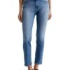 AG Jeans Mari Mid-Rise Slim Straight Jeans in 13 Years Promenade