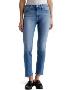 AG Jeans Mari Mid-Rise Slim Straight Jeans in 13 Years Promenade